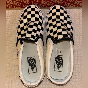 Checkerboard Slip On Vans